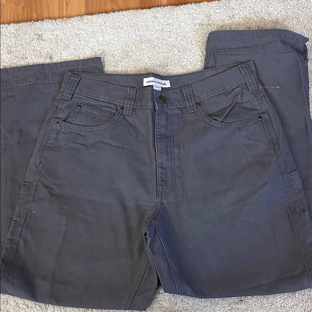 Amazon Essentials Charcoal Trousers or cargo paints for workers 33 x 30 dark gr